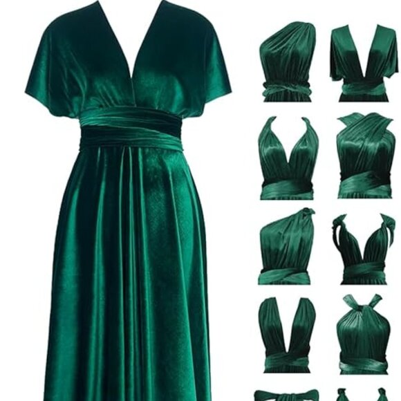 Velvet Infinity Dress with Bandeau - One Size Plus - Picture 1 of 4